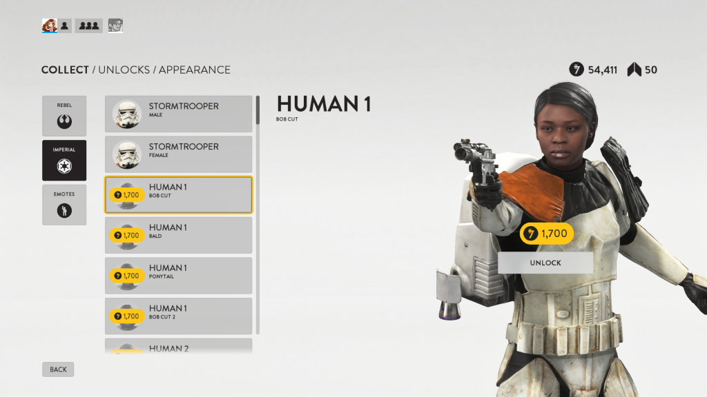 The "Human 1" skin in Star Wars: Battlefront. 