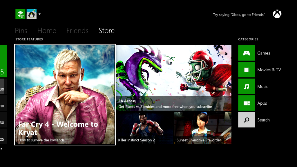 Xbox One Dashboard