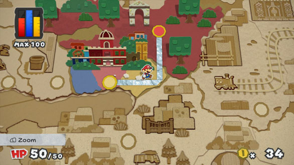 Paper Mario Color Splash Map Screen