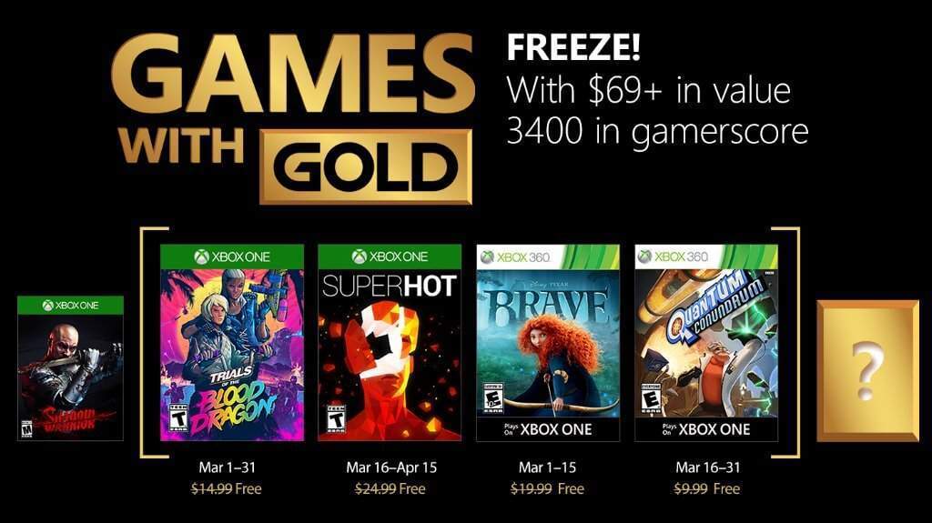 Xbox Announces Final Free Games with Gold Games