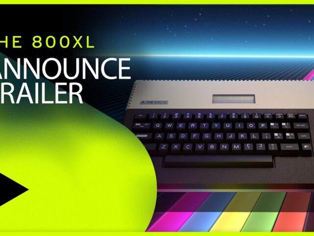 THE 800XL announce trailer key art showing the recreated Atari 8-bit computer