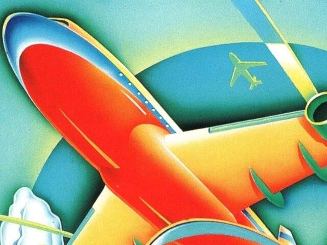 Key art for Koei's Air Management '96 showing an airplane