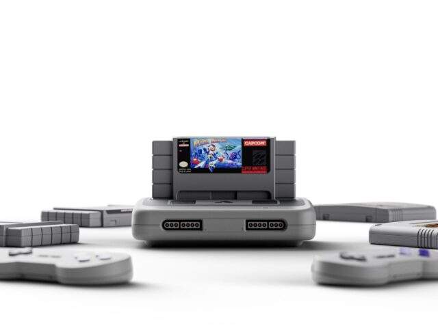The Analogue Super Nt+ FPGA Super Nintendo console with matching controller