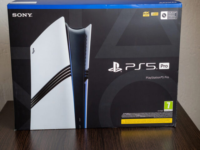 PlayStation 5 Pro console box at retail