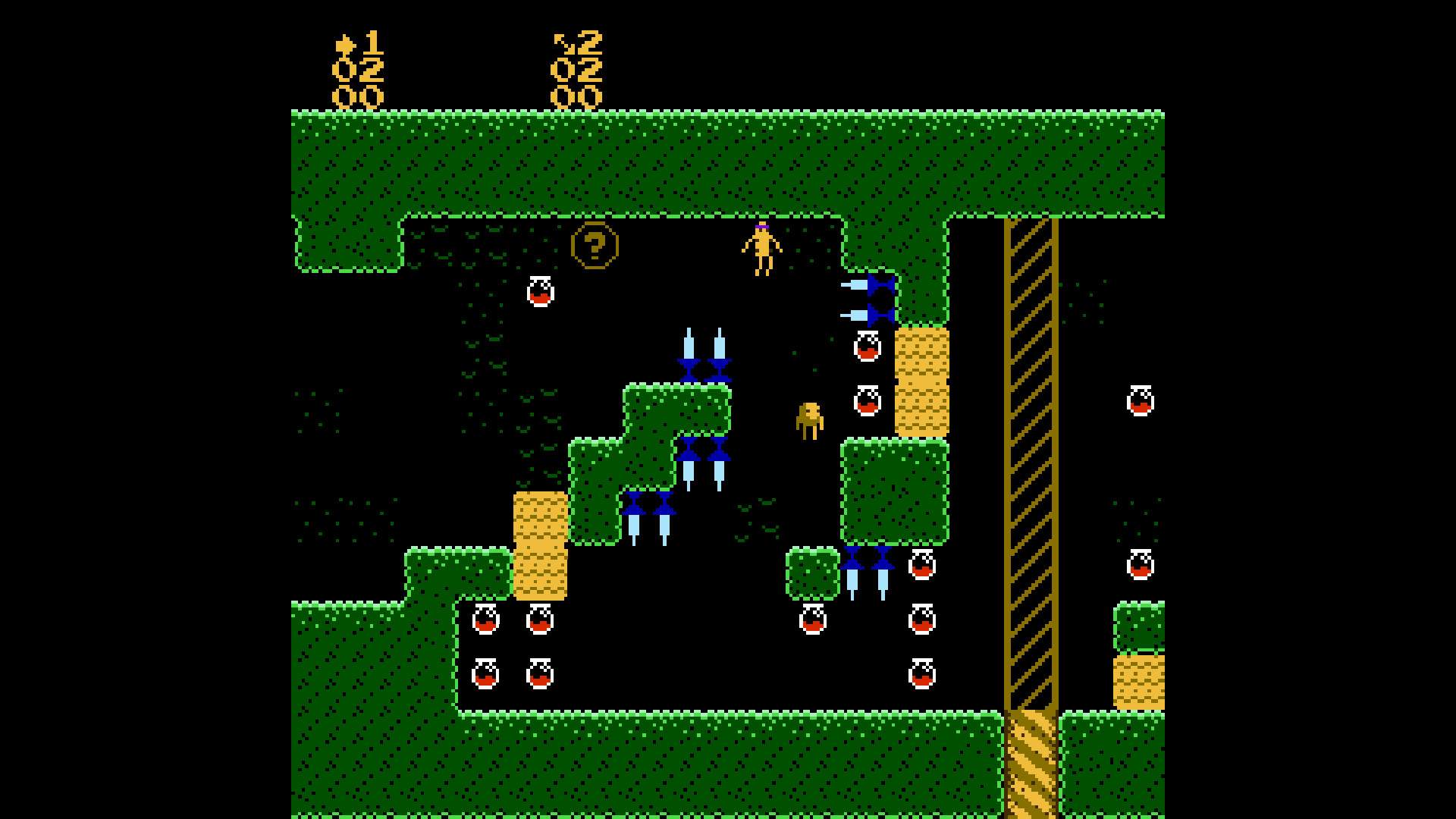 FleaRun! gameplay screenshot showing the flea character hopping across platforms