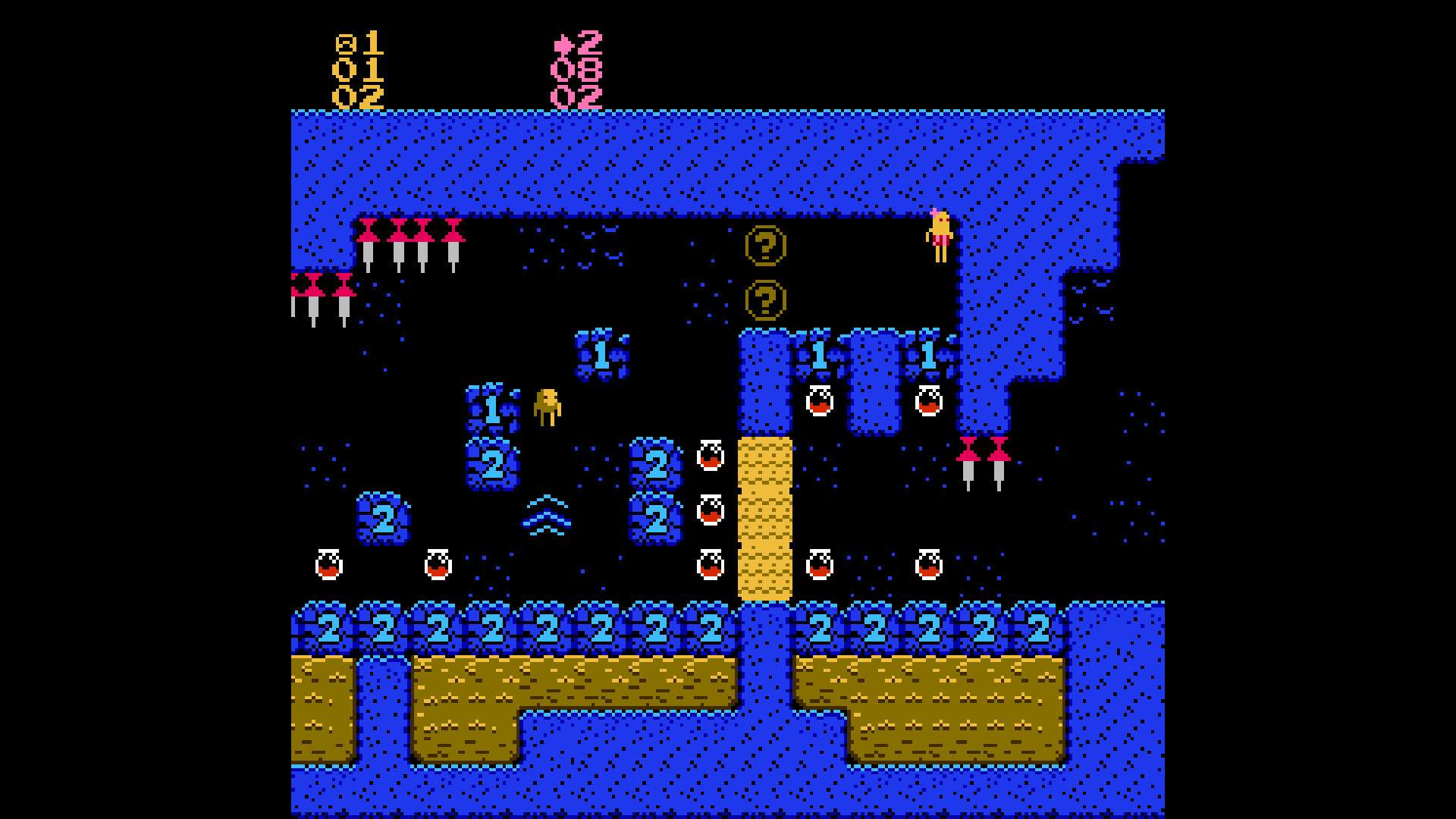 FleaRun! screenshot showing colourful level action from LowTek Games' NES platformer