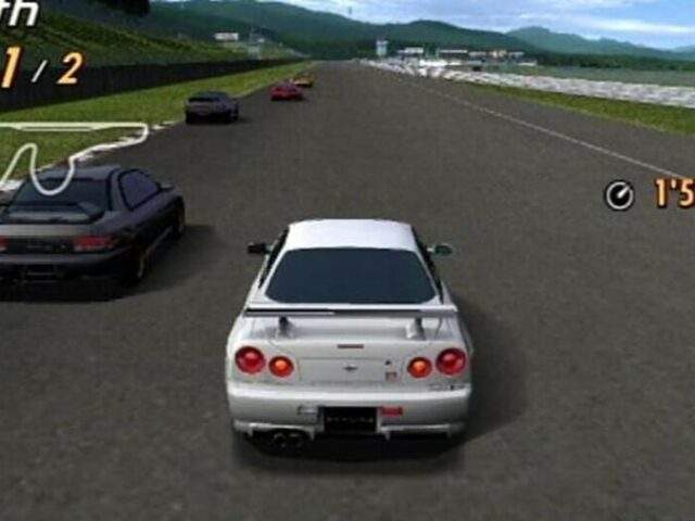 Gran Turismo 4 running in PCSX2 with the OpenPS2BIOS replacement BIOS
