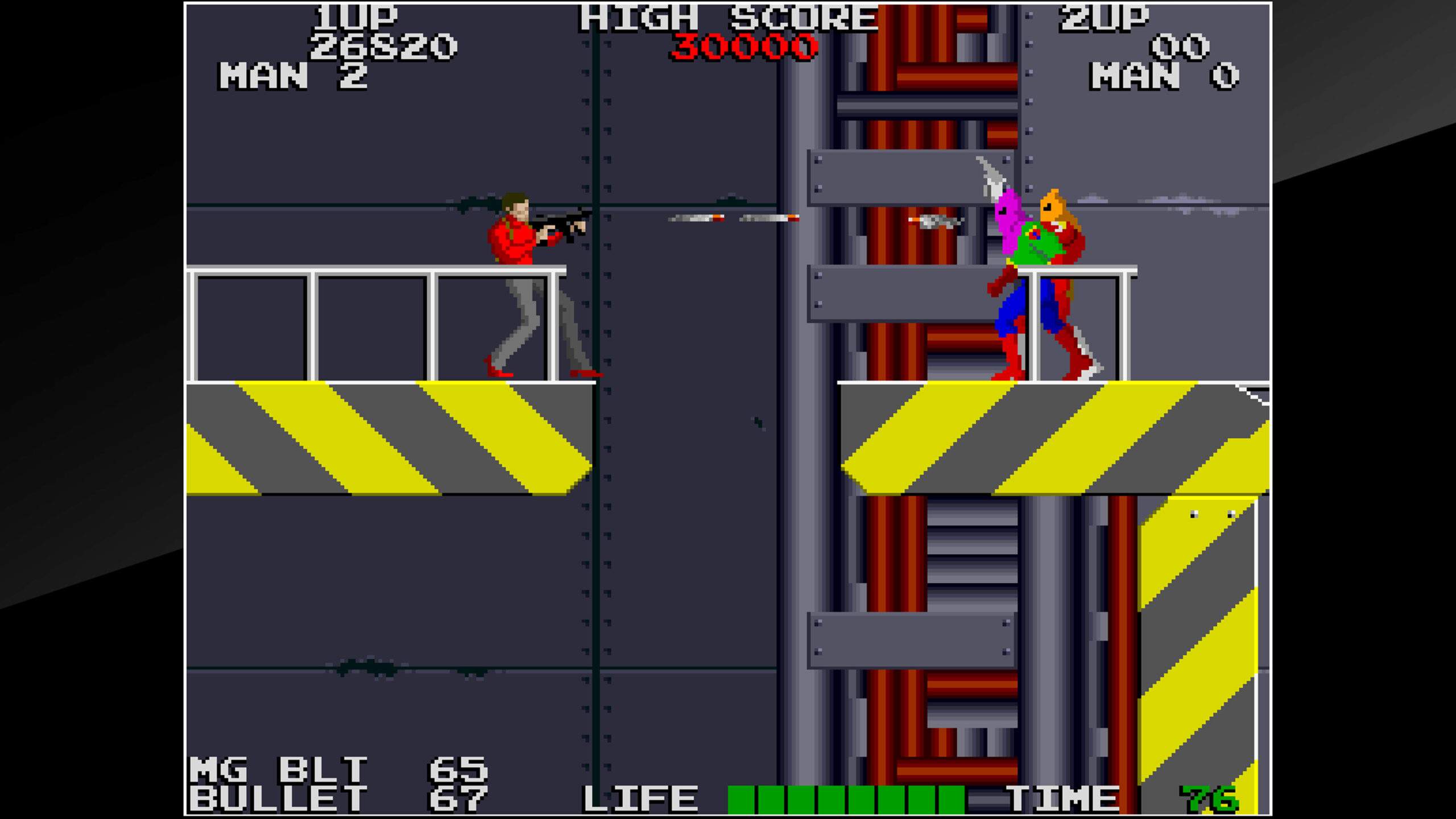 Rolling Thunder's 1986 arcade original in action — the game that's finally getting a fan-made Sega Genesis port