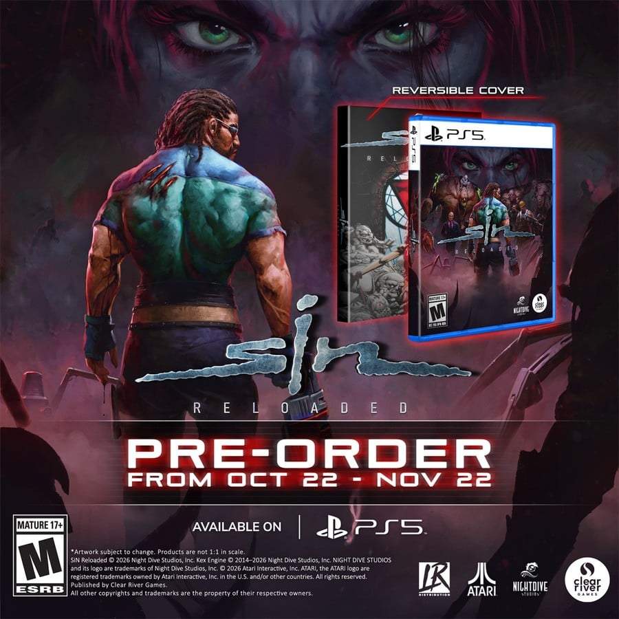 SiN: Reloaded PS5 reversible-cover physical edition pre-order promo