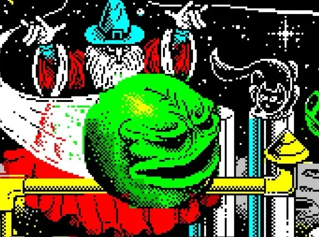 Wizball: Enhanced Edition title art on the ZX Spectrum 128K